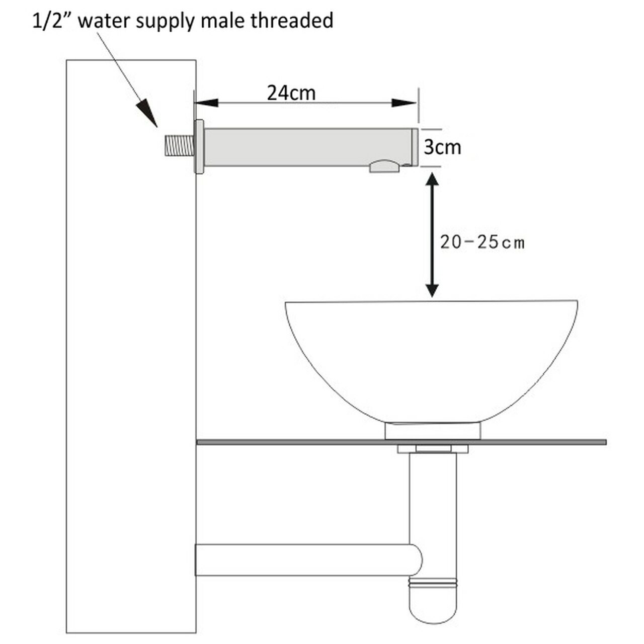 Sensor Tap - All-in-one - Wall Mounted - Image 4