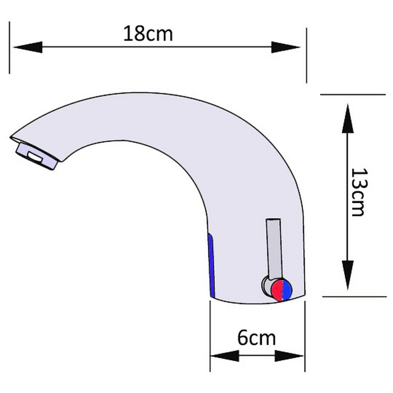Sensor Tap - Hot and Cold Mixer Deck Mounted - Image 2