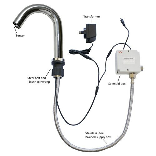 Sensor Tap - Hospital Spout 18cm Deck Mounted - Image 4